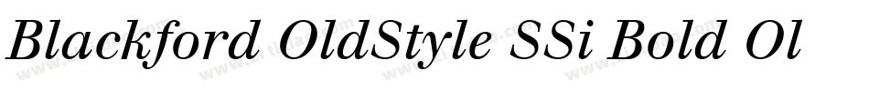 Blackford OldStyle SSi Bold Old Style Figures字体转换